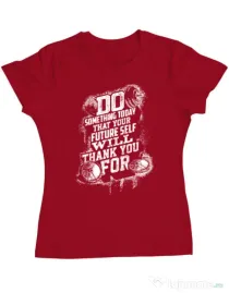 Tricou ADLER dama Do something today Rosu