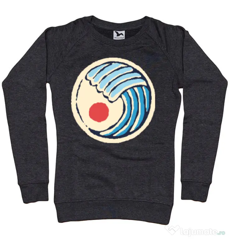 Bluza ADLER dama Great wave Negru melanj