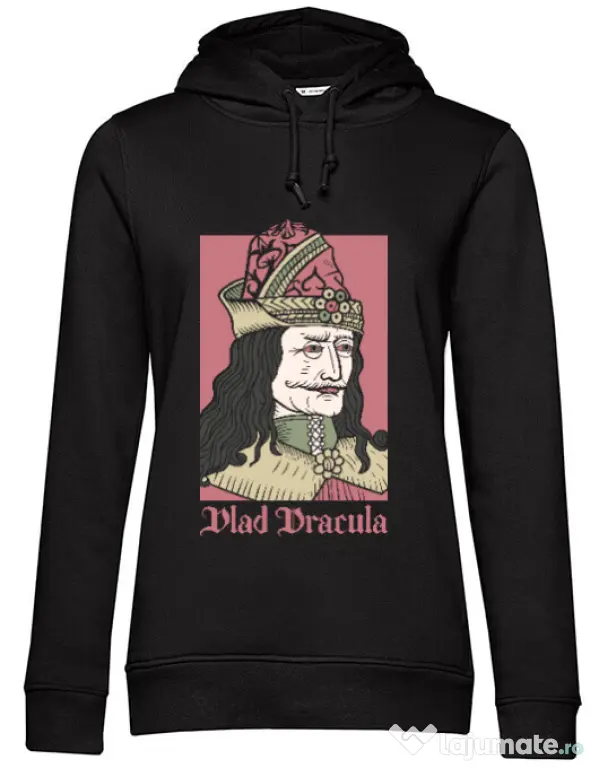 Hoodie dama cu gluga Vlad Dracula Negru