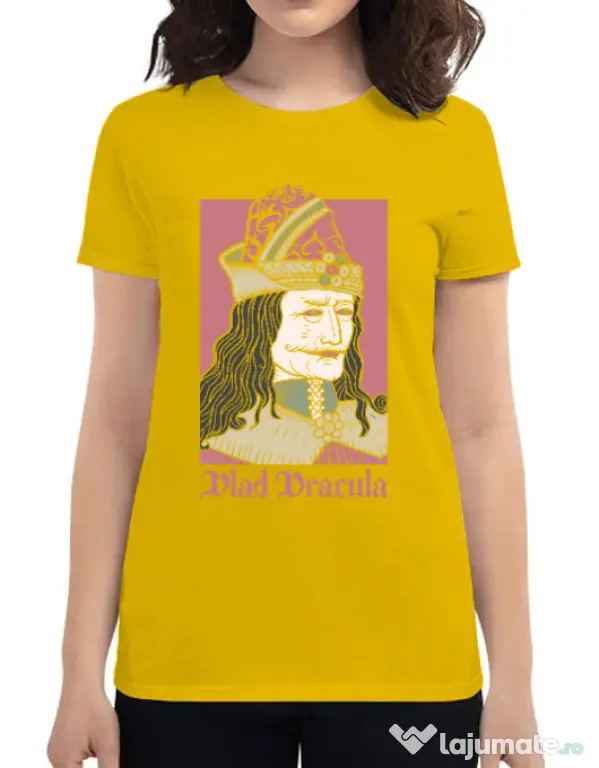 Tricou ADLER dama Vlad Dracula Galben