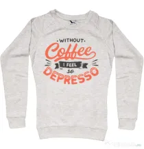Bluza ADLER dama Without coffee Migdala melanj
