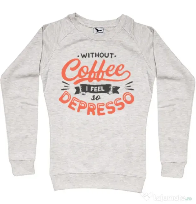 Bluza ADLER dama Without coffee Migdala melanj