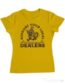 Tricou ADLER dama Coffee dealers Galben
