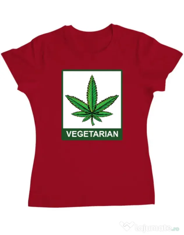 Tricou ADLER dama Vegetarian Rosu