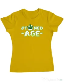 Tricou ADLER dama Stoned age Galben