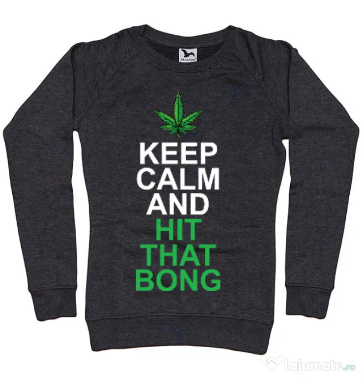 Bluza ADLER dama Hit that bong Negru melanj