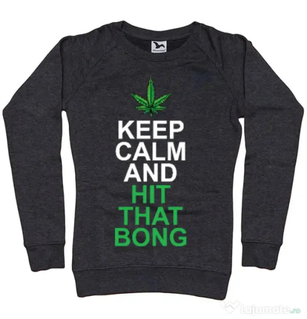 Bluza ADLER dama Hit that bong Negru melanj