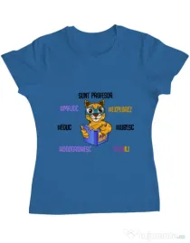 Tricou ADLER dama Sacoșa profesor Albastru azuriu