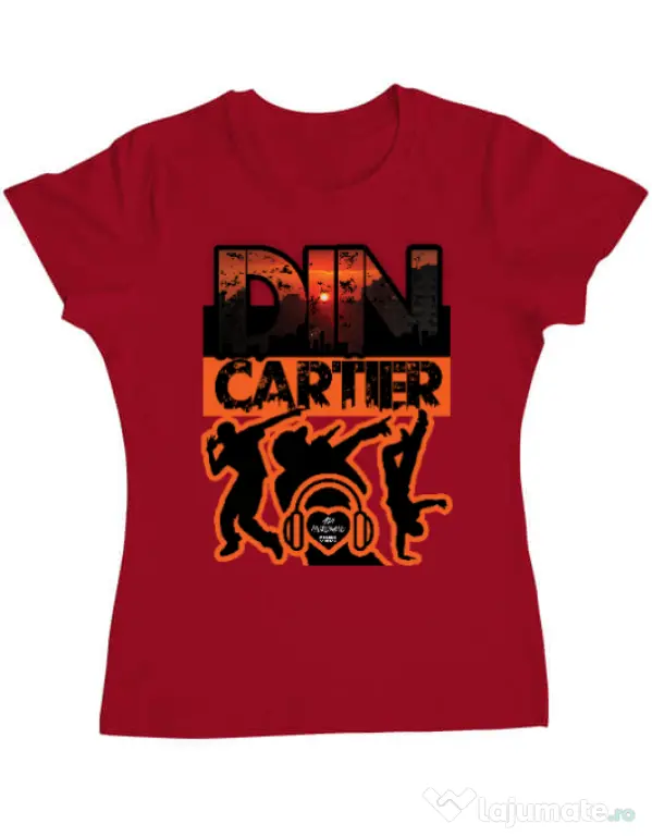 Tricou personalizat dama dincartier Rosu