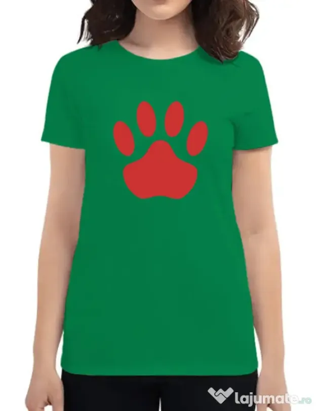 Tricou personalizat dama Custom design Verde mediu