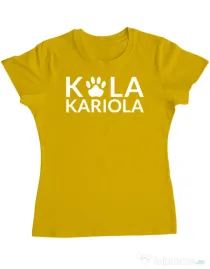 Tricou personalizat dama Logo Kola Alb Galben