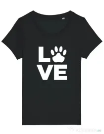 Tricou STANLEY STELLA dama Love Kola Kariola Alb Negru