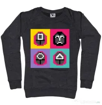 Bluza personalizata dama Four guard Negru melanj