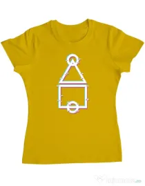Tricou personalizat dama Glitch Squid Game Galben
