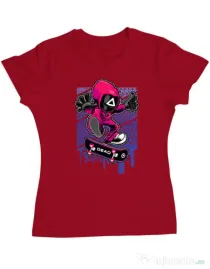 Tricou personalizat dama Squid Game 3 Rosu