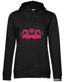 Hanorac dama cu gluga Squid Squad Negru