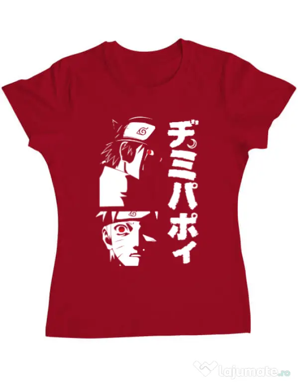 Tricou personalizat dama Otaku Scream Rosu