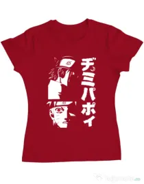 Tricou personalizat dama Otaku Scream Rosu