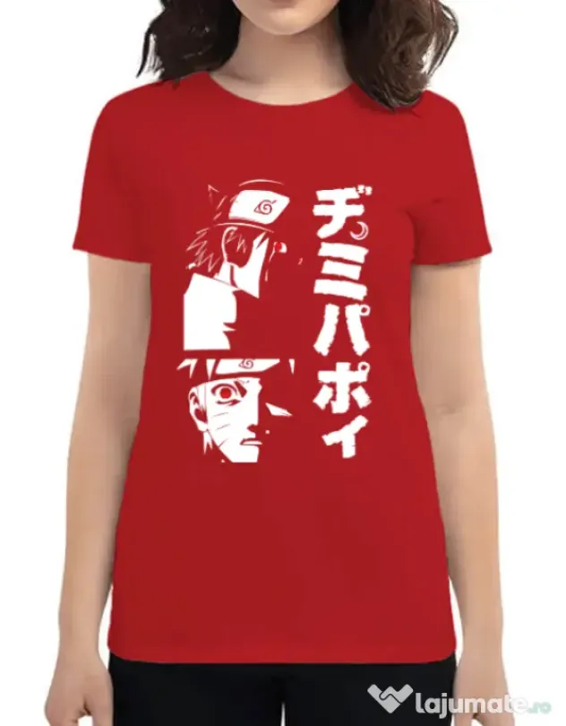 Tricou personalizat dama Otaku Scream Rosu