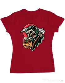 Tricou personalizat dama It's Halloween Time Rosu