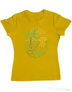 Tricou personalizat dama Beach Neon Galben