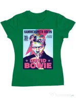 Tricou personalizat dama David Bowie Verde mediu