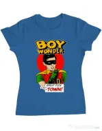 Tricou personalizat dama Boy Wonder Albastru azuriu