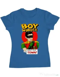 Tricou personalizat dama Boy Wonder Albastru azuriu