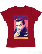 Tricou personalizat dama Johnny Cash Rosu