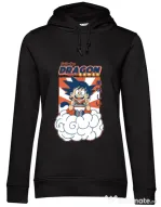 Hanorac dama cu gluga Dragon Ramen Negru