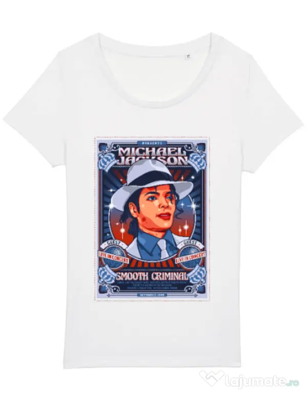 Tricou STANLEY STELLA dama Michael Jackson Alb