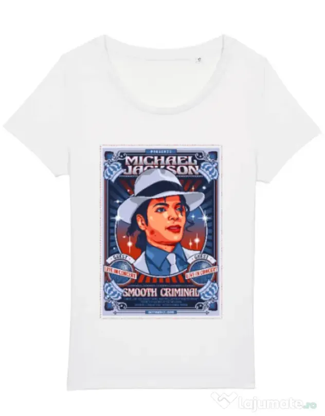 Tricou STANLEY STELLA dama Michael Jackson Alb