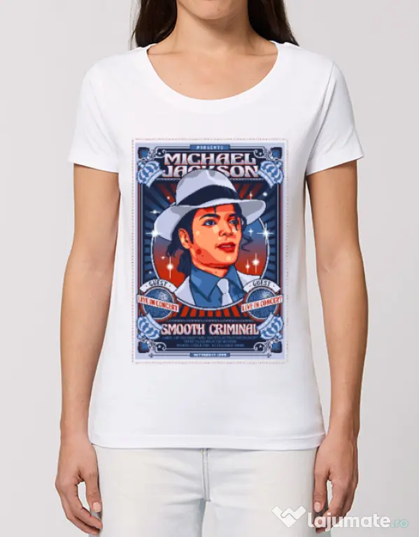 Tricou STANLEY STELLA dama Michael Jackson Alb