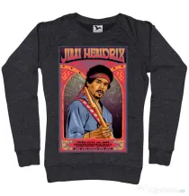 Bluza personalizata dama Jimi Hendrix Negru melanj