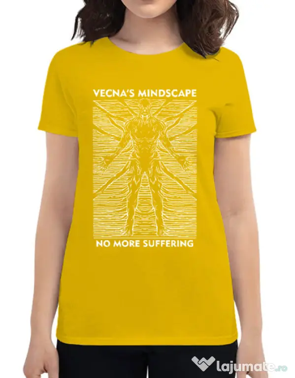 Tricou personalizat dama vecna's mindscape Galben