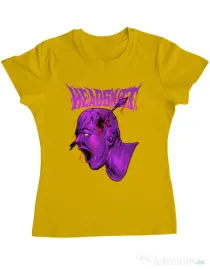 Tricou personalizat dama HEADSHOT Galben