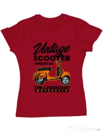 Tricou personalizat dama SCOOTER SPEEDSTAR Rosu
