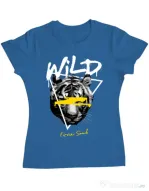 Tricou personalizat dama Wild Fierce Soul Albastru azuriu