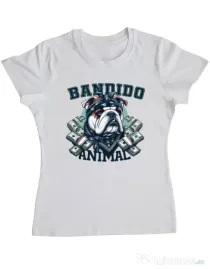 Tricou personalizat dama BULLDOG 07 Alb
