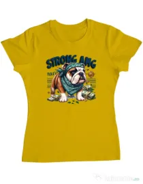 Tricou personalizat dama BULLDOG 09 Galben