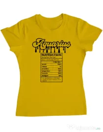 Tricou personalizat dama Zodiac | Vărsător Galben