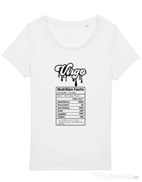 Tricou STANLEY STELLA dama Zodiac | Fecioara Alb