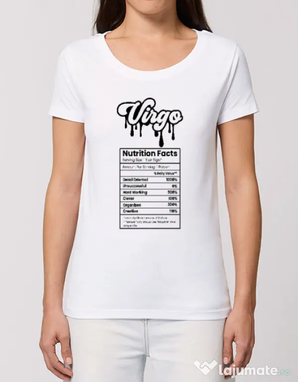 Tricou STANLEY STELLA dama Zodiac | Fecioara Alb