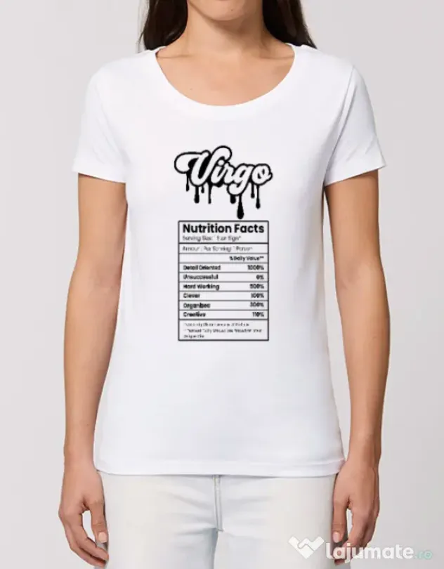 Tricou STANLEY STELLA dama Zodiac | Fecioara Alb