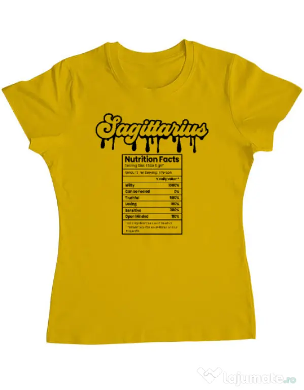Tricou personalizat dama Zodiac | Săgetător Galben