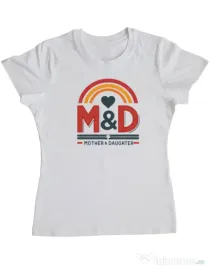 Tricou personalizat dama M&D 06 Alb