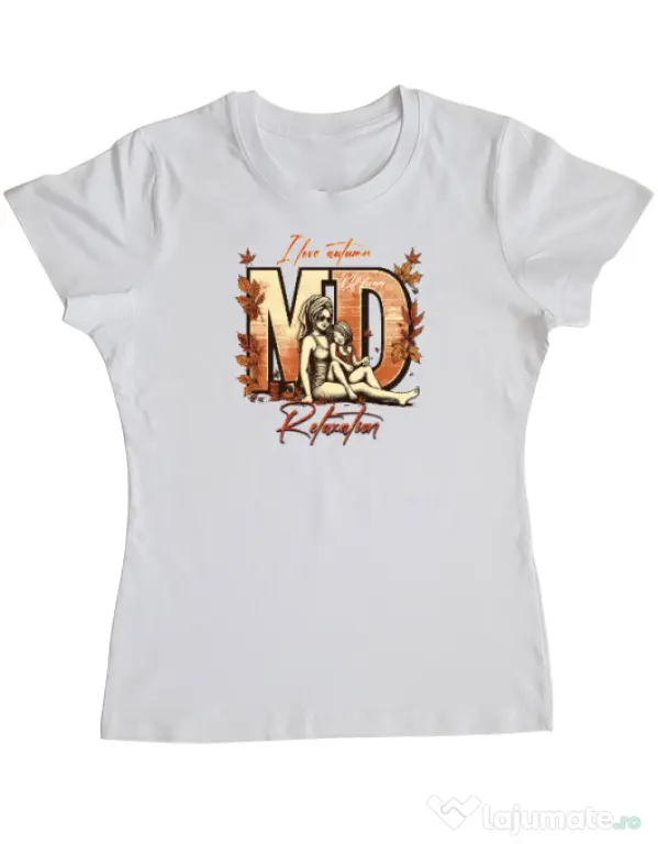 Tricou personalizat dama M&D 21 Alb