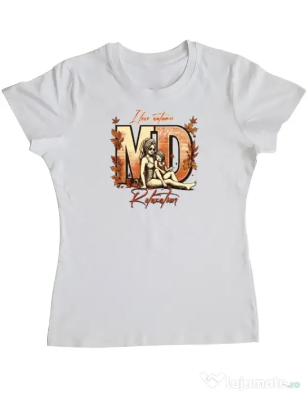 Tricou personalizat dama M&D 21 Alb