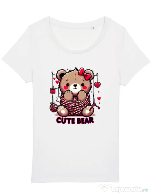 Tricou STANLEY STELLA dama CUTE BEAR 1 Alb