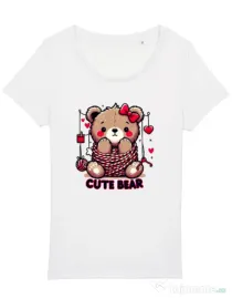 Tricou STANLEY STELLA dama CUTE BEAR 1 Alb